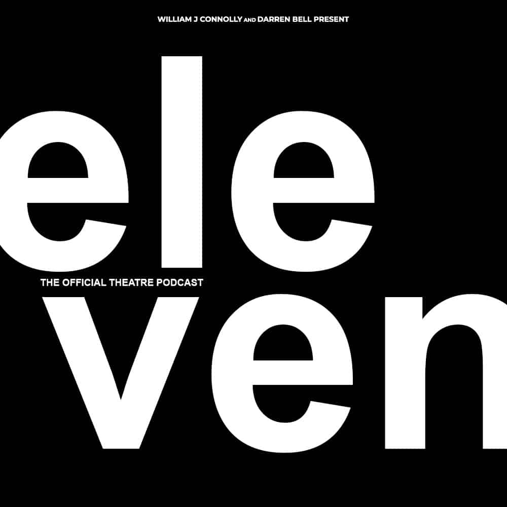 White text on a black background reads eleven split over two lines