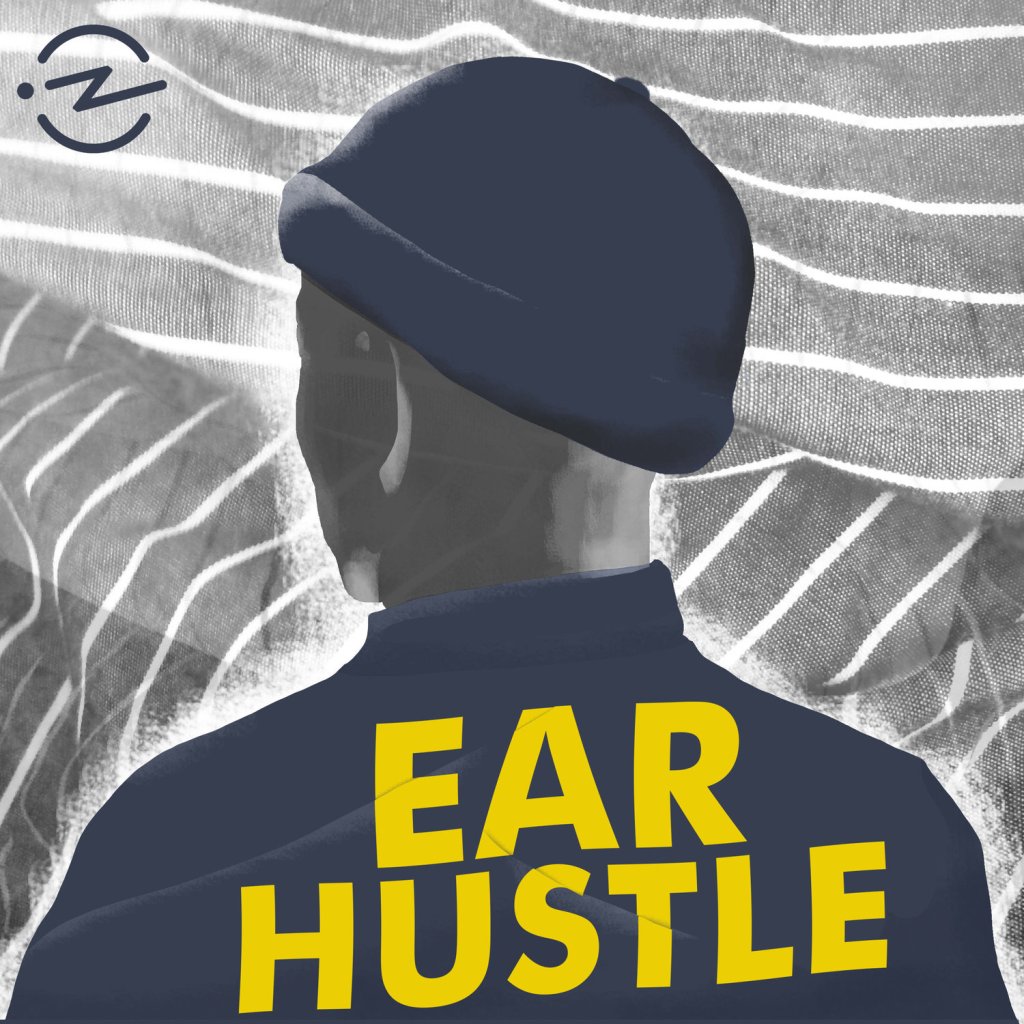 An animation of the back of a man's head, he is wearing a navy beanie hat