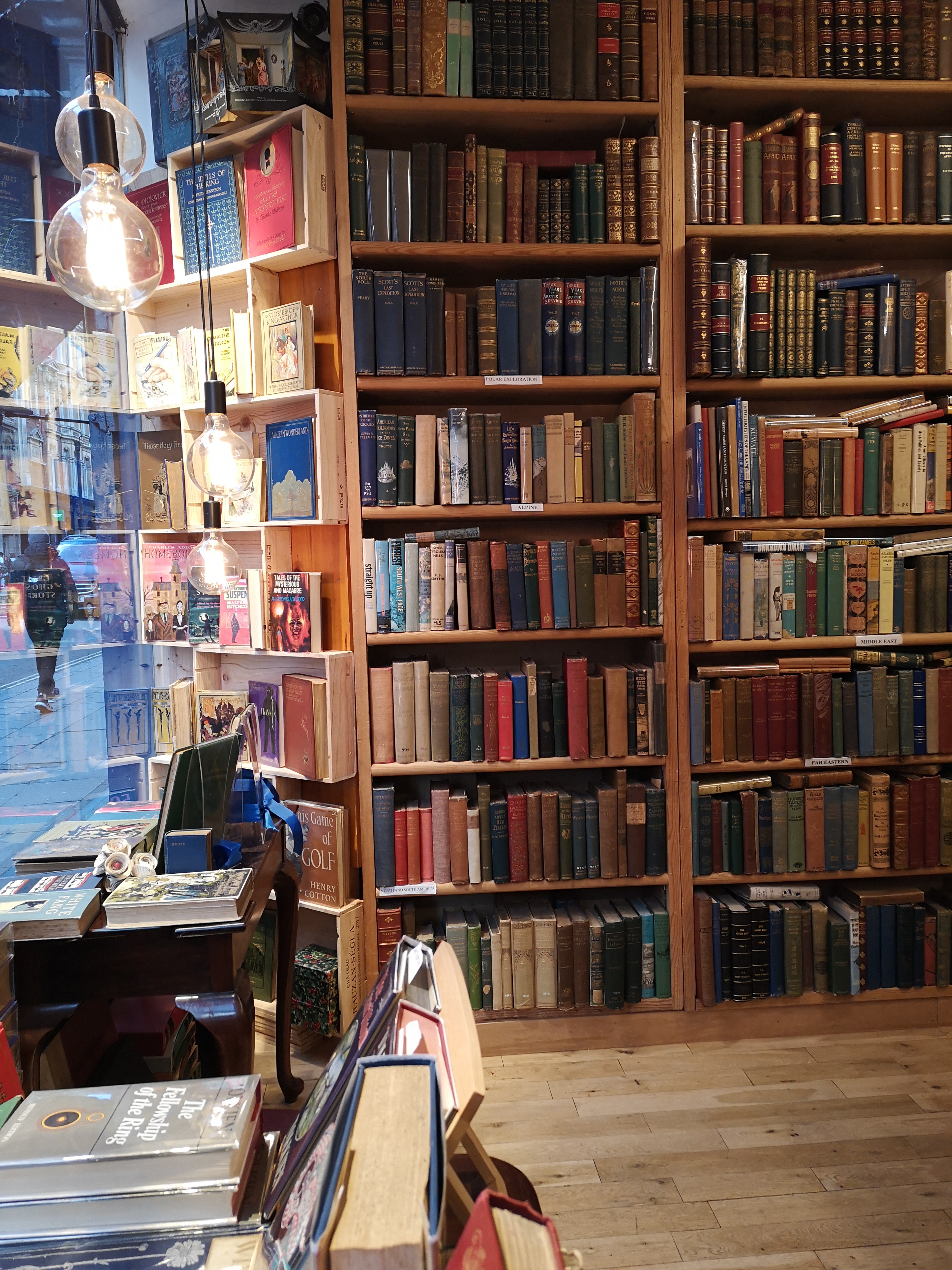 A bookshelf full of old books