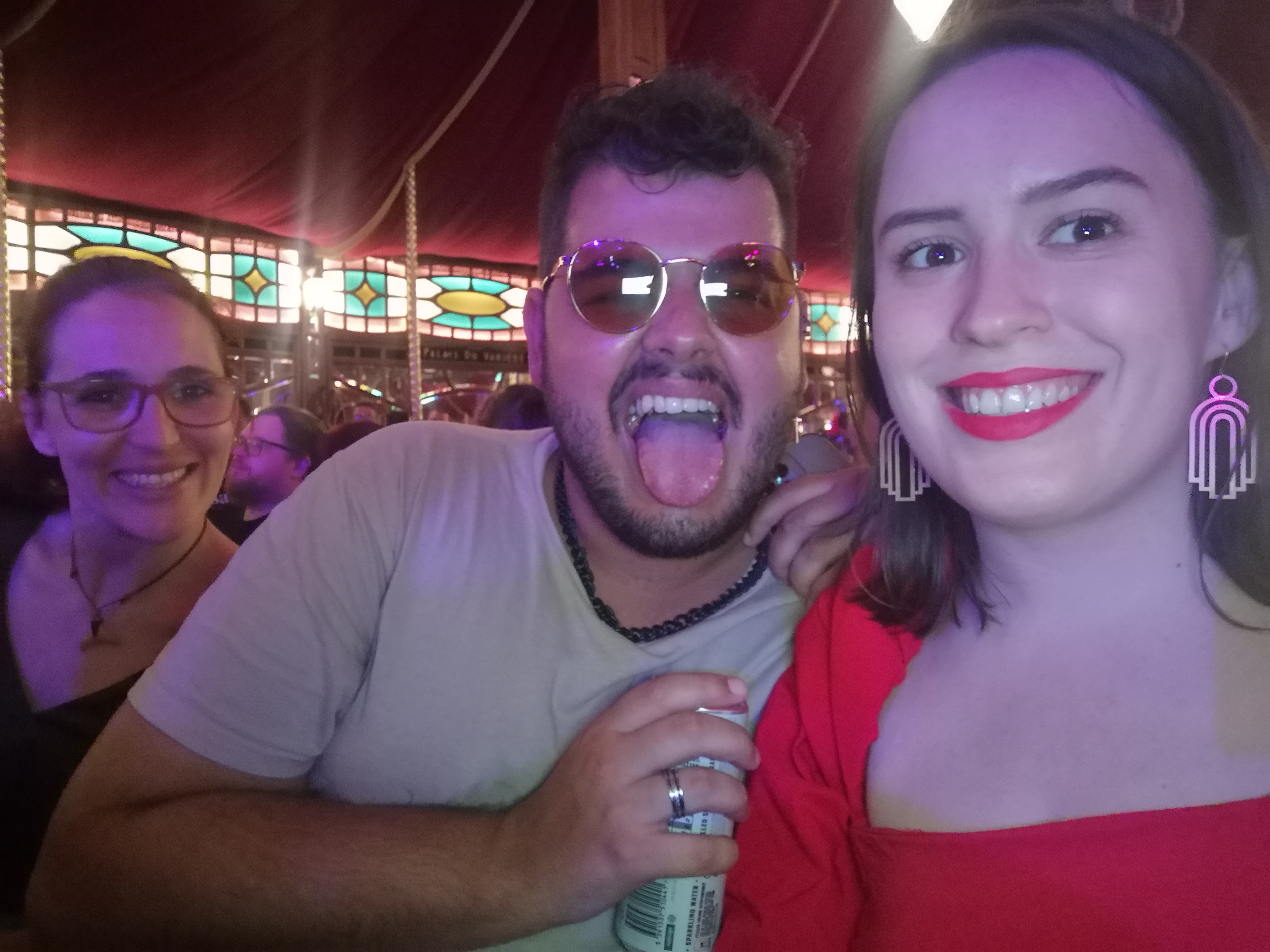 Two smiley faces and my silly friend Bruno with his tongue out