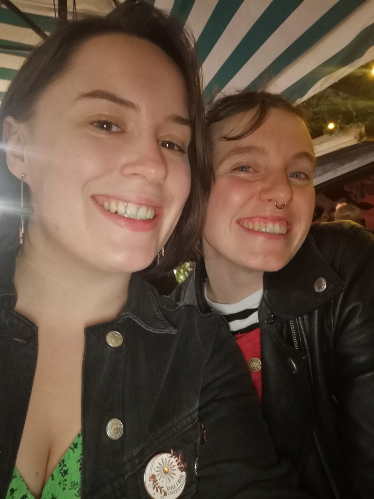 Georgia and I smile together for a selfie