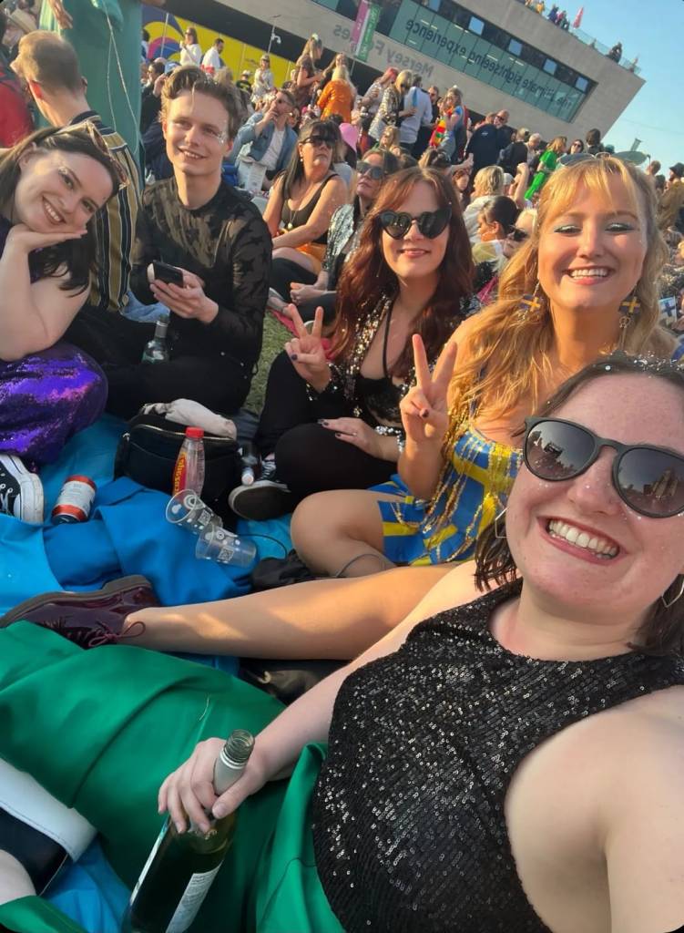 A group of us pose for a selfie