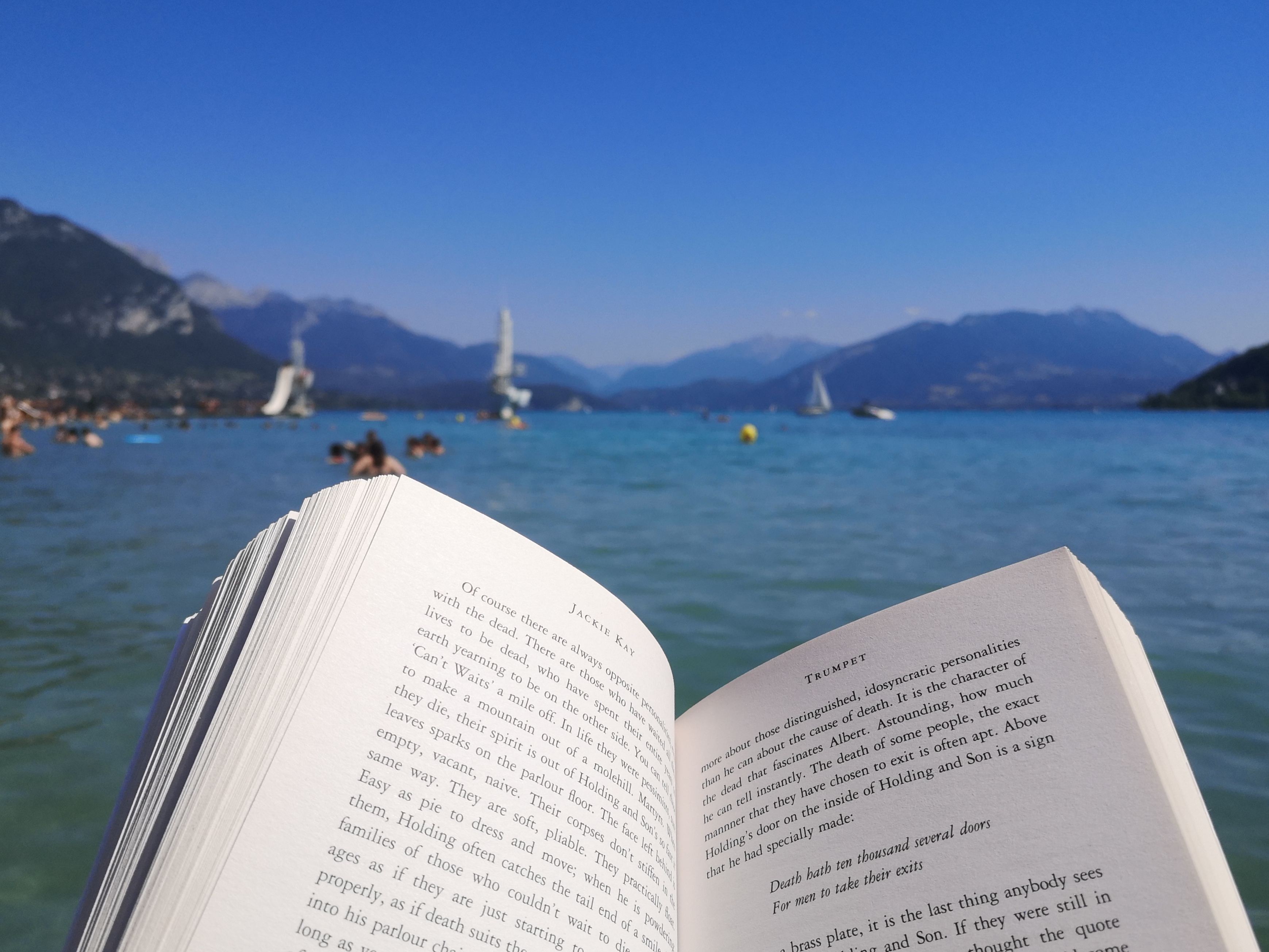 My open book held out