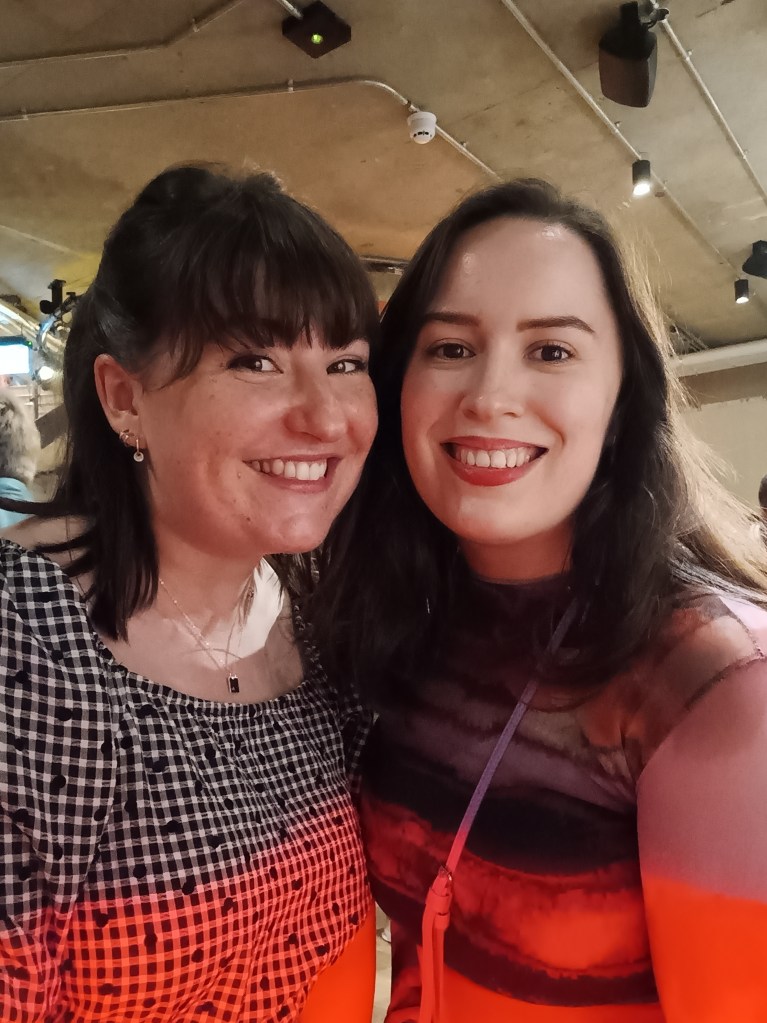 Erin and I smile for a selfie