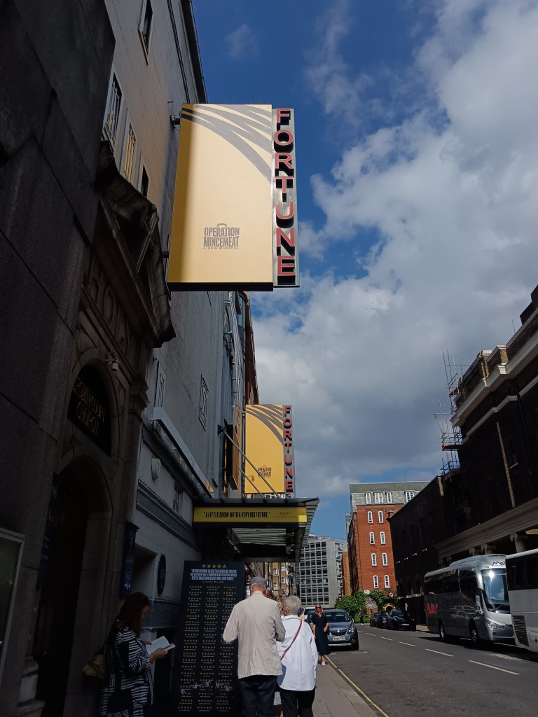 The Operation Mincement sign outside the theatre