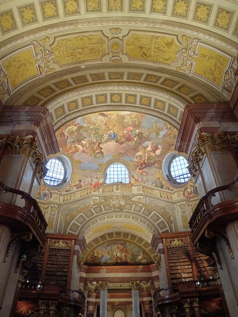 Roof of the beautiful library of Vienna