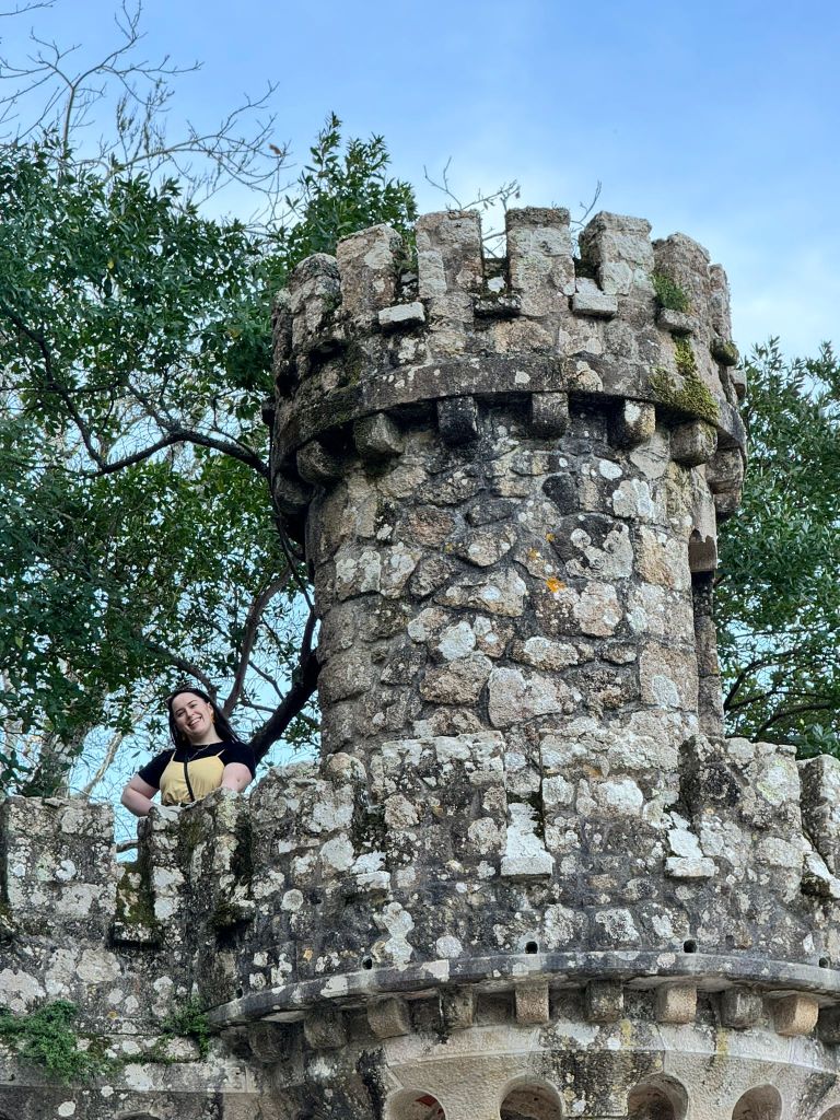 I pose up in a tower