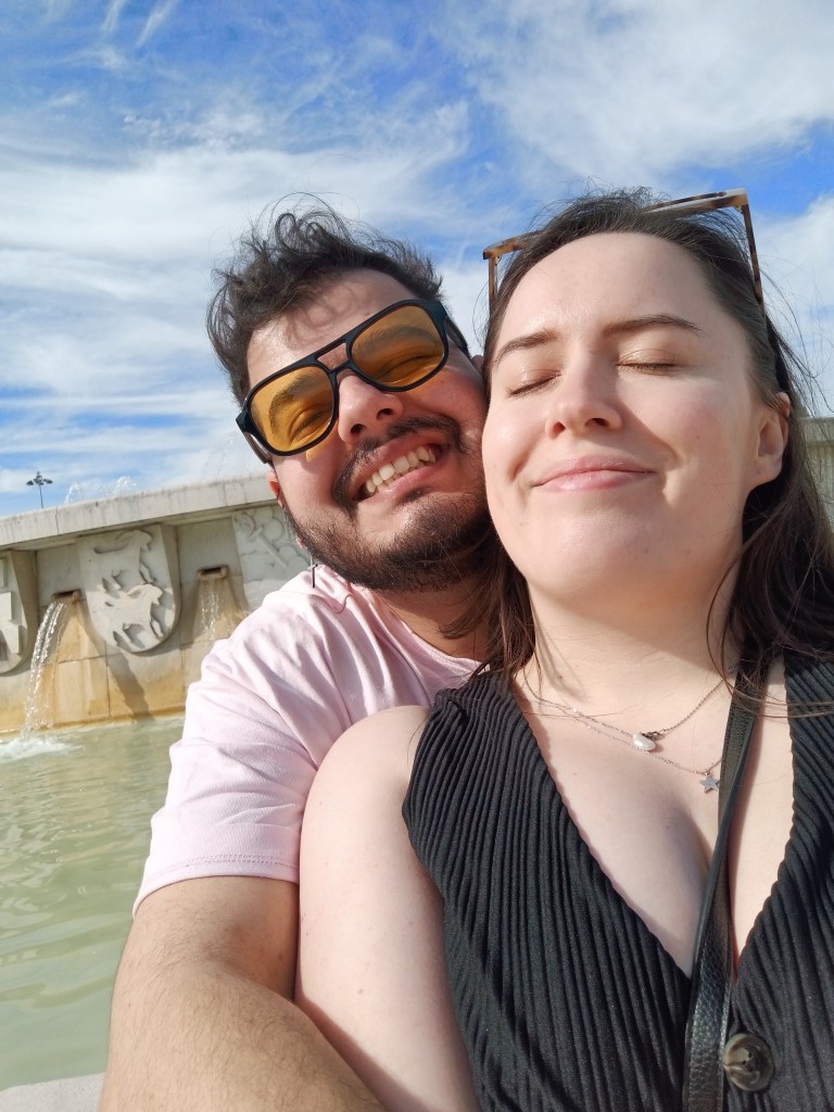 Bruno hugs me while we take a selfie