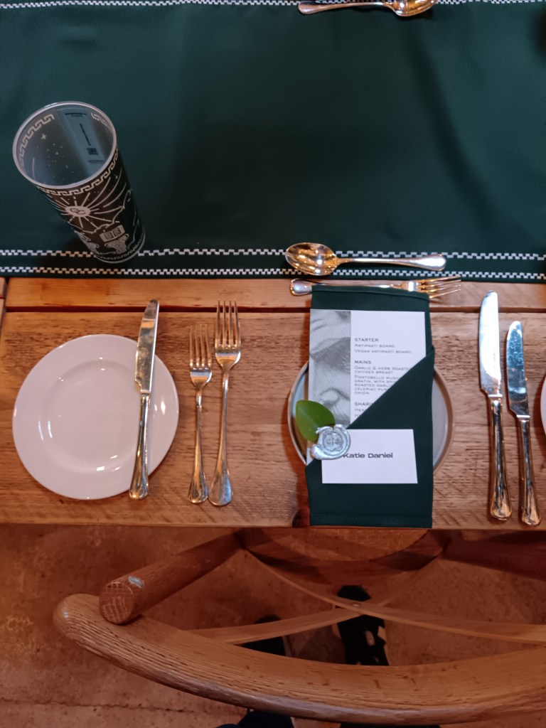 Table setting close up with table cards