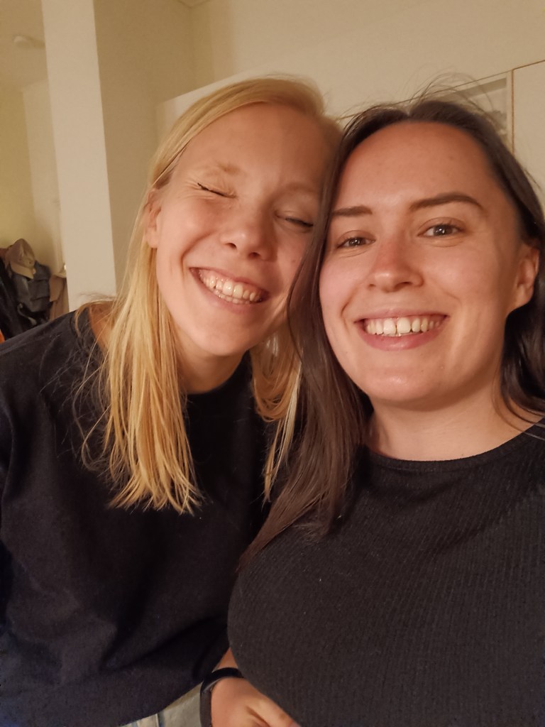 Matilda and I smile for a selfie