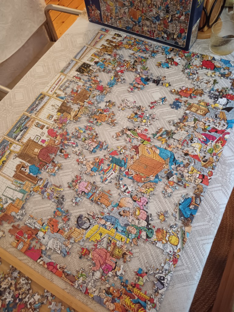 A puzzle in progress