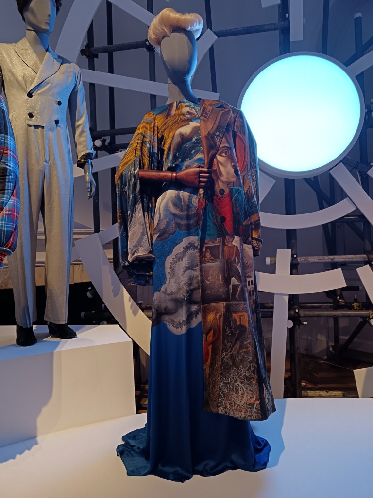 A silk dress patterned like a painting