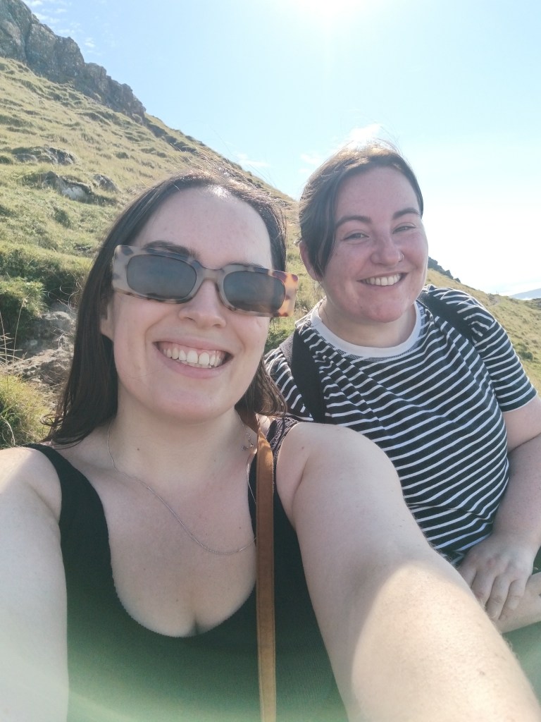 Erin and I smile for a selfie