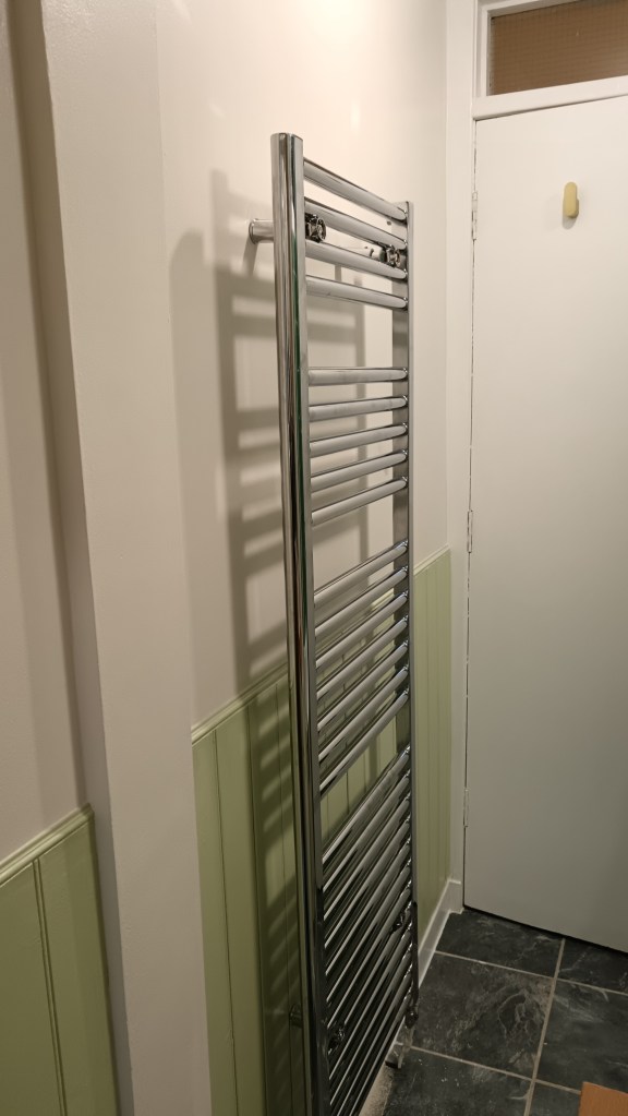 My silver tall towel rail radiator