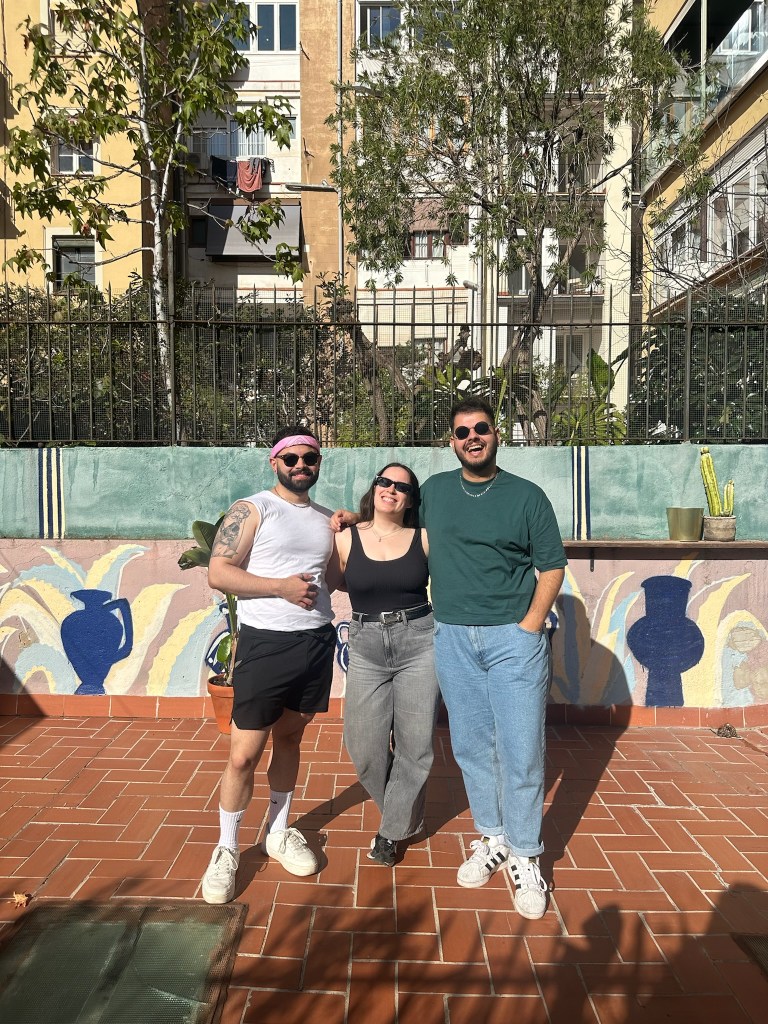 Leo Bruno and I smile on the terrace