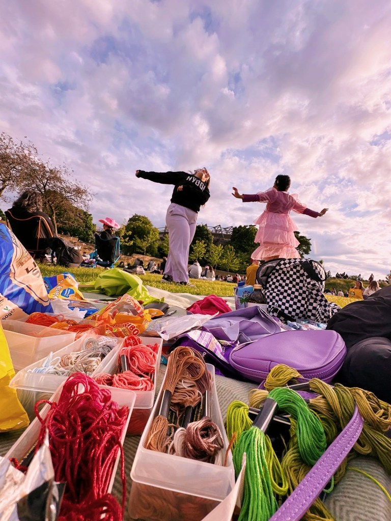 Dani and I dance in the park