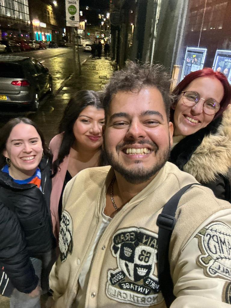 Besties smile for selfie