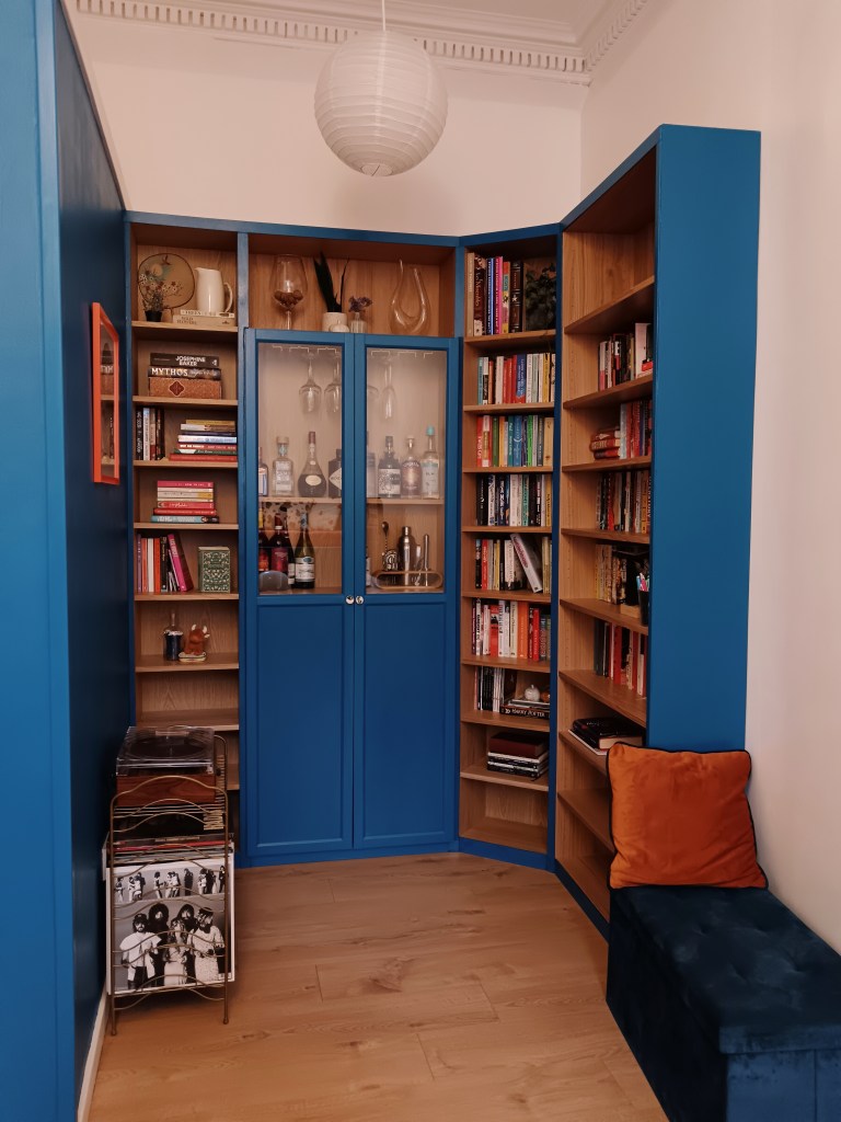 My stunning blue bookshelf