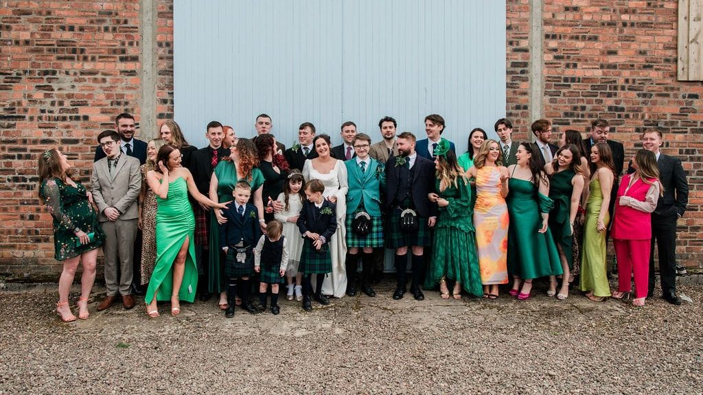 The bridal and grooms party