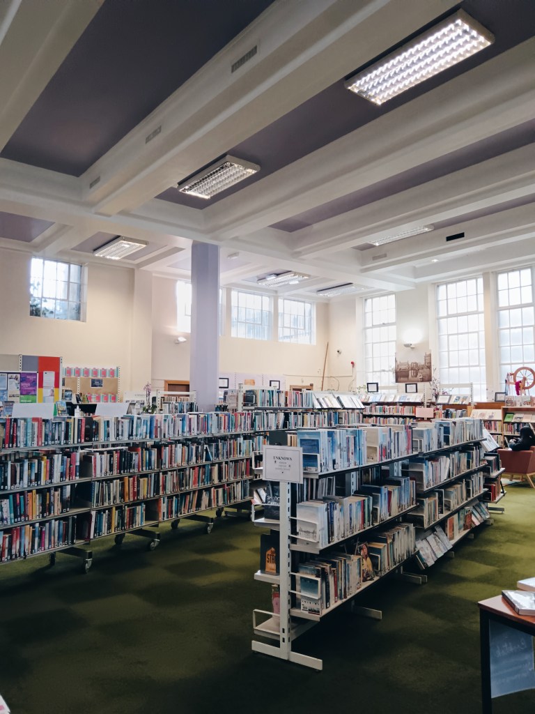Shelves of books in my library