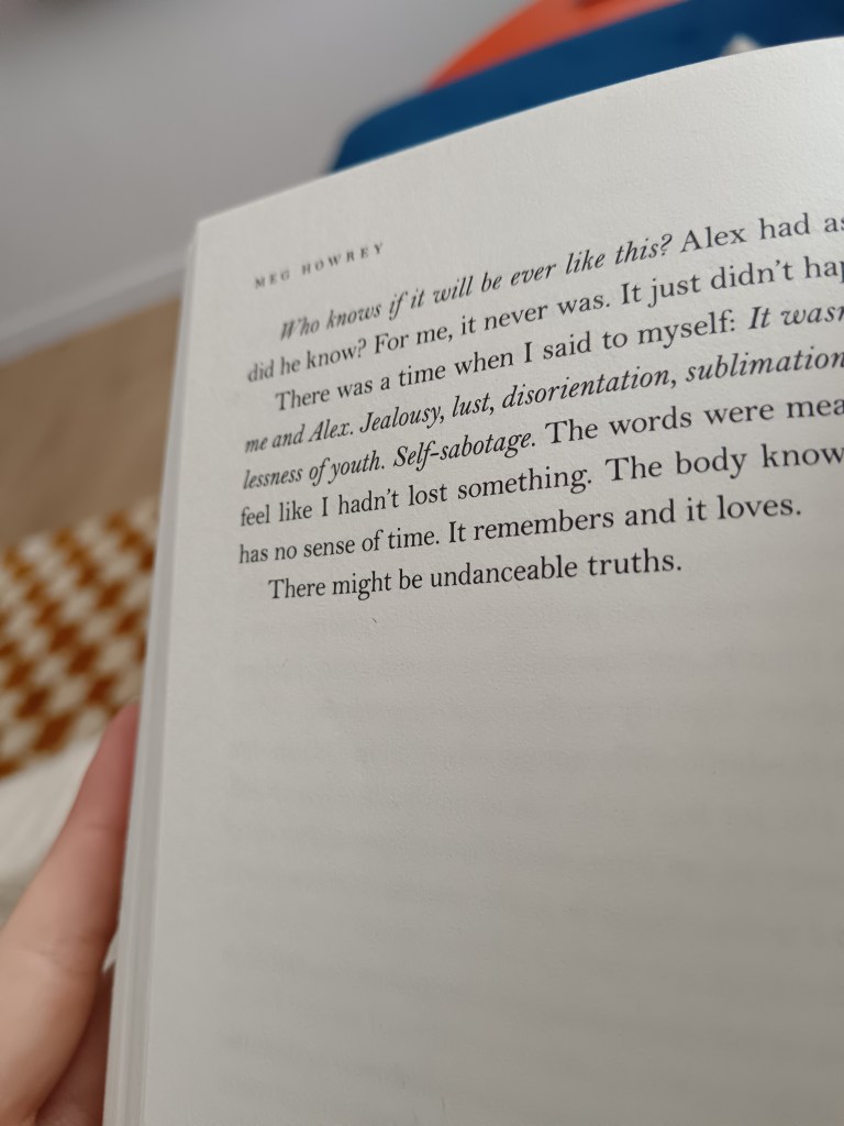 A page from They're Going to Love You with the quote 'There might be undanceable truths'