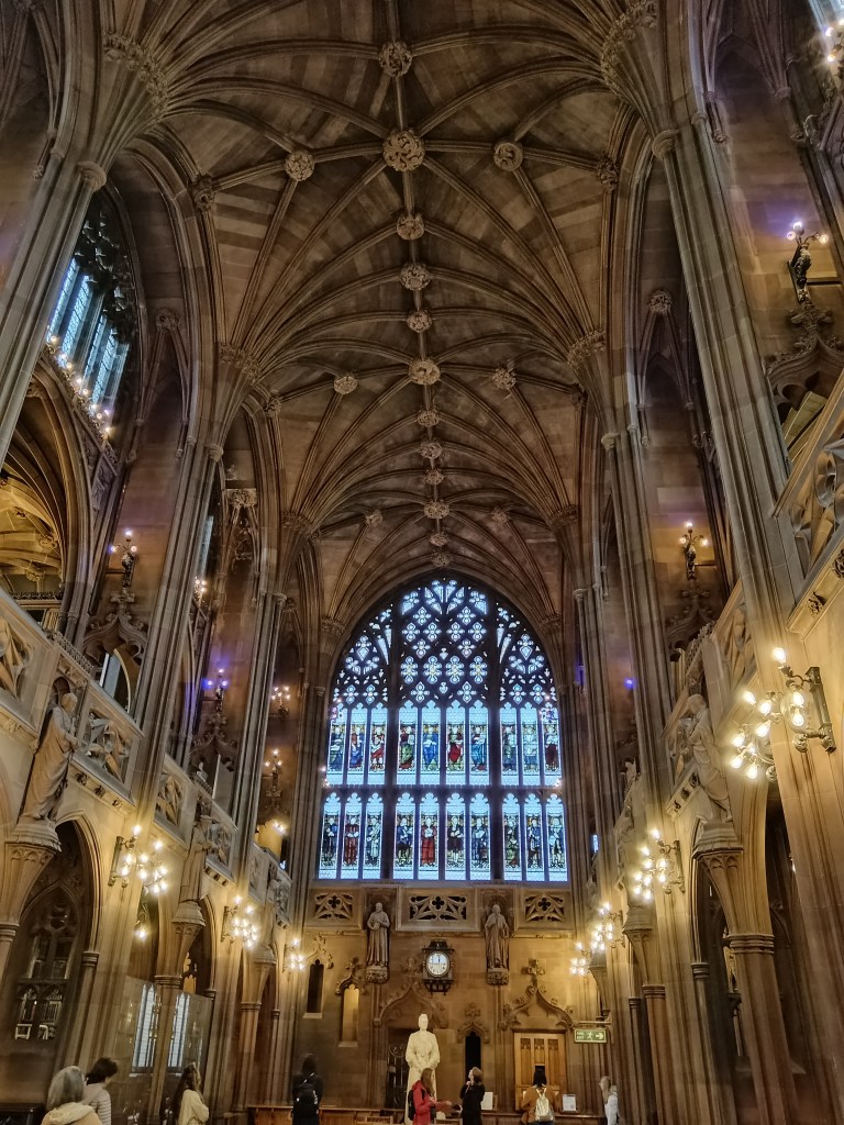 A gorgous stain glass library