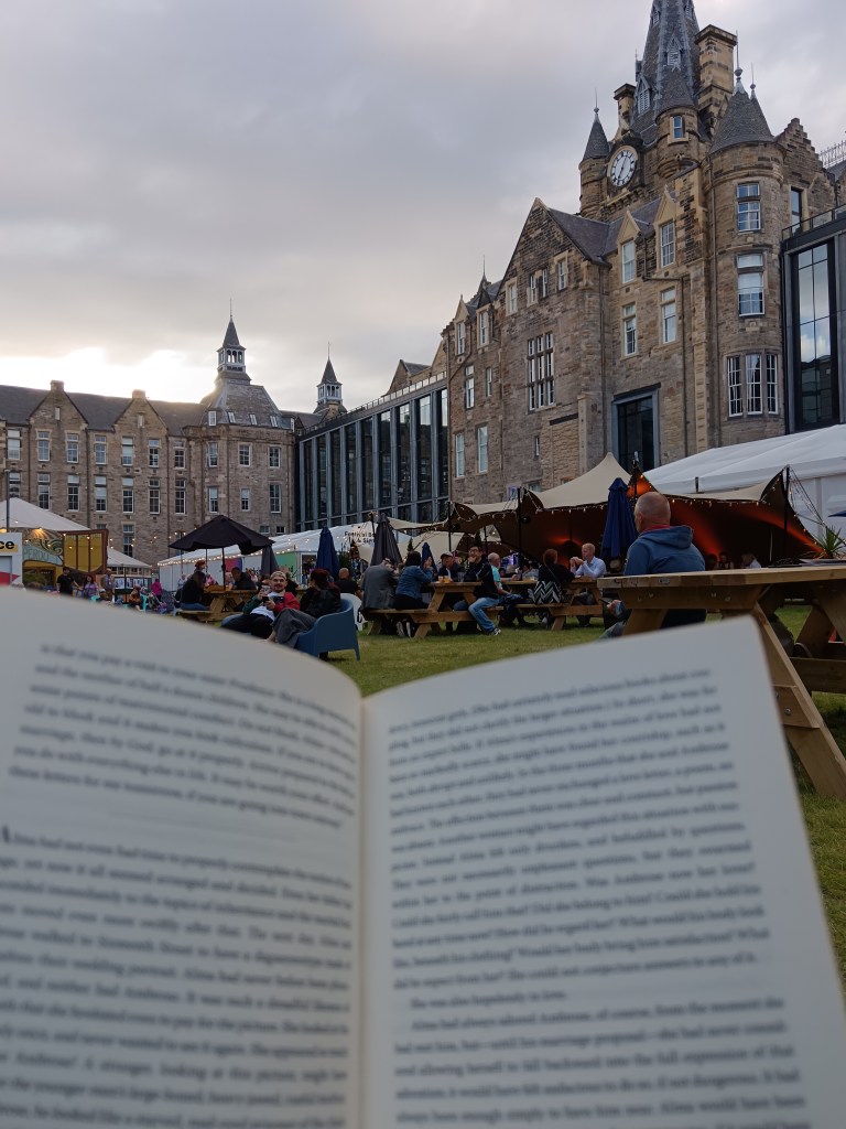 An open book on the book festival site