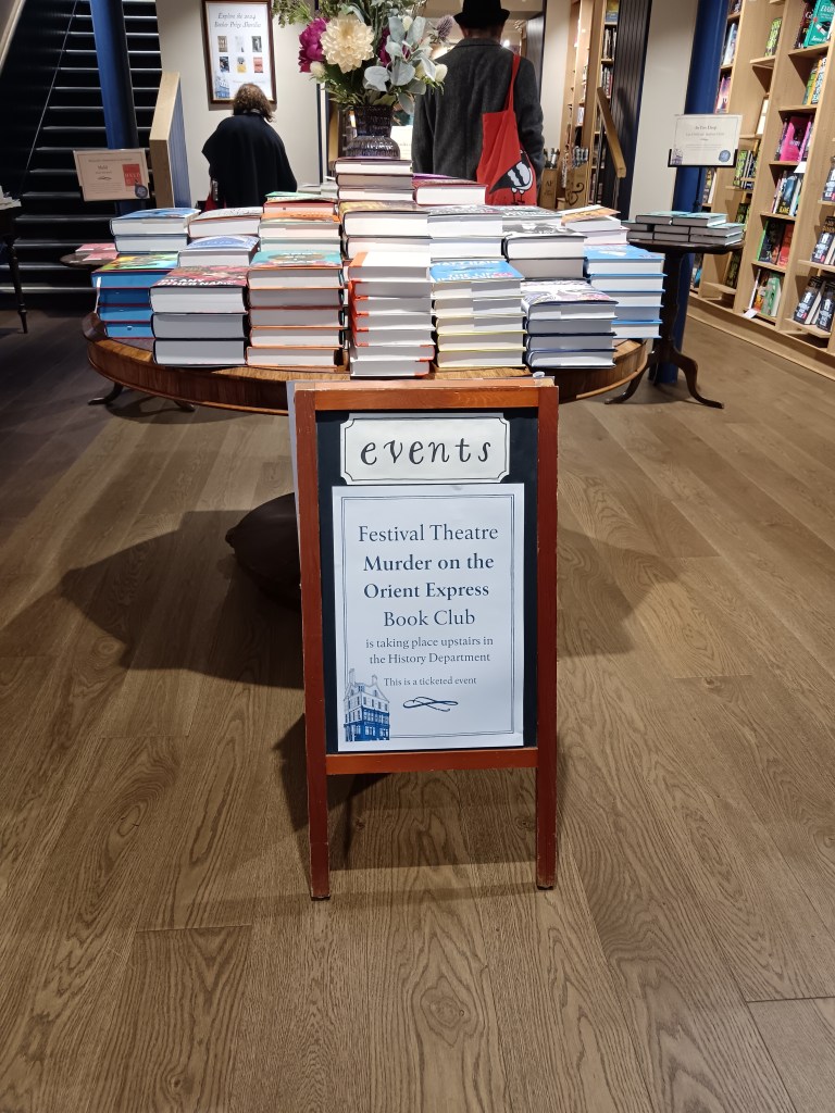 A sign for my Theatre Book Club event