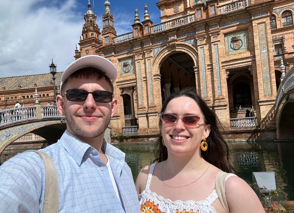 Ethan and I smile for a selfie