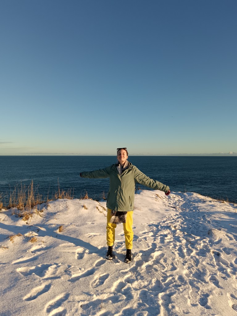 Cute Ejay smiles on my favourite spot of a clifftop