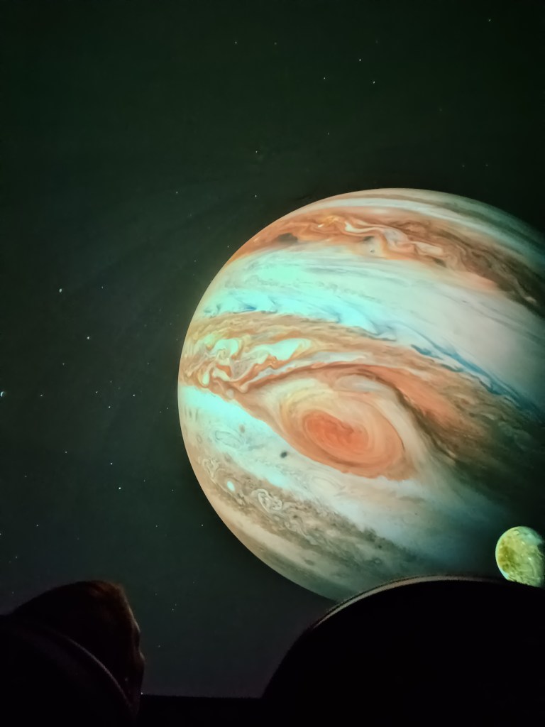 Jupiter projected on a planetarium 