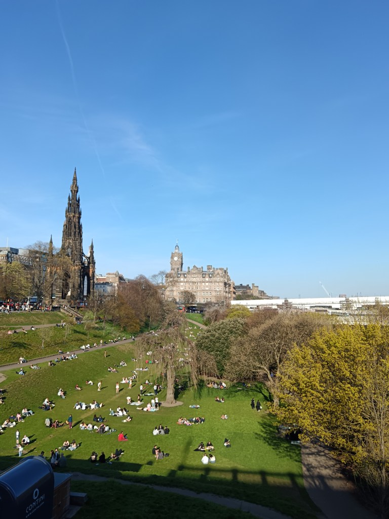 Edinburgh's park shines in the sunshine