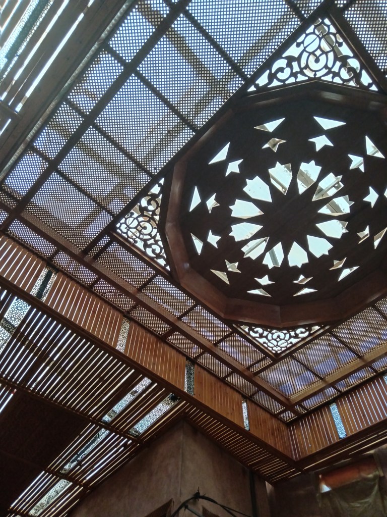 The detailed ceiling over the market streets