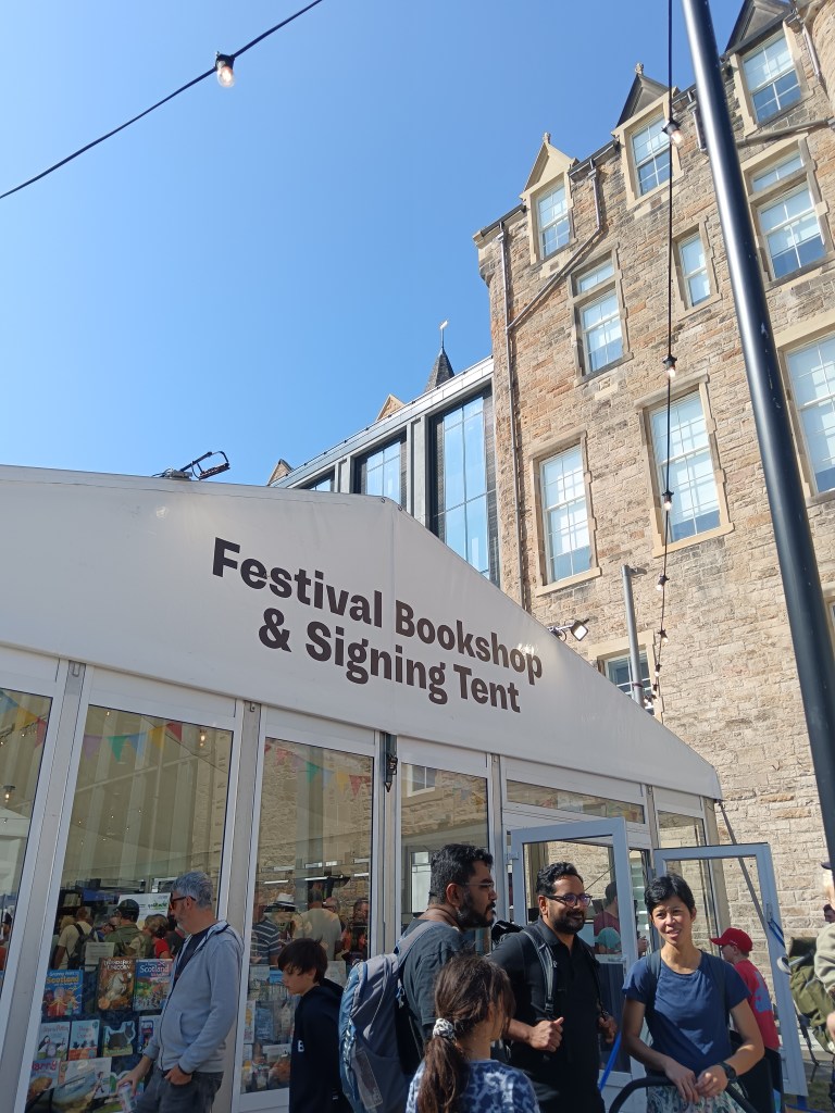 The festival bookshop tent