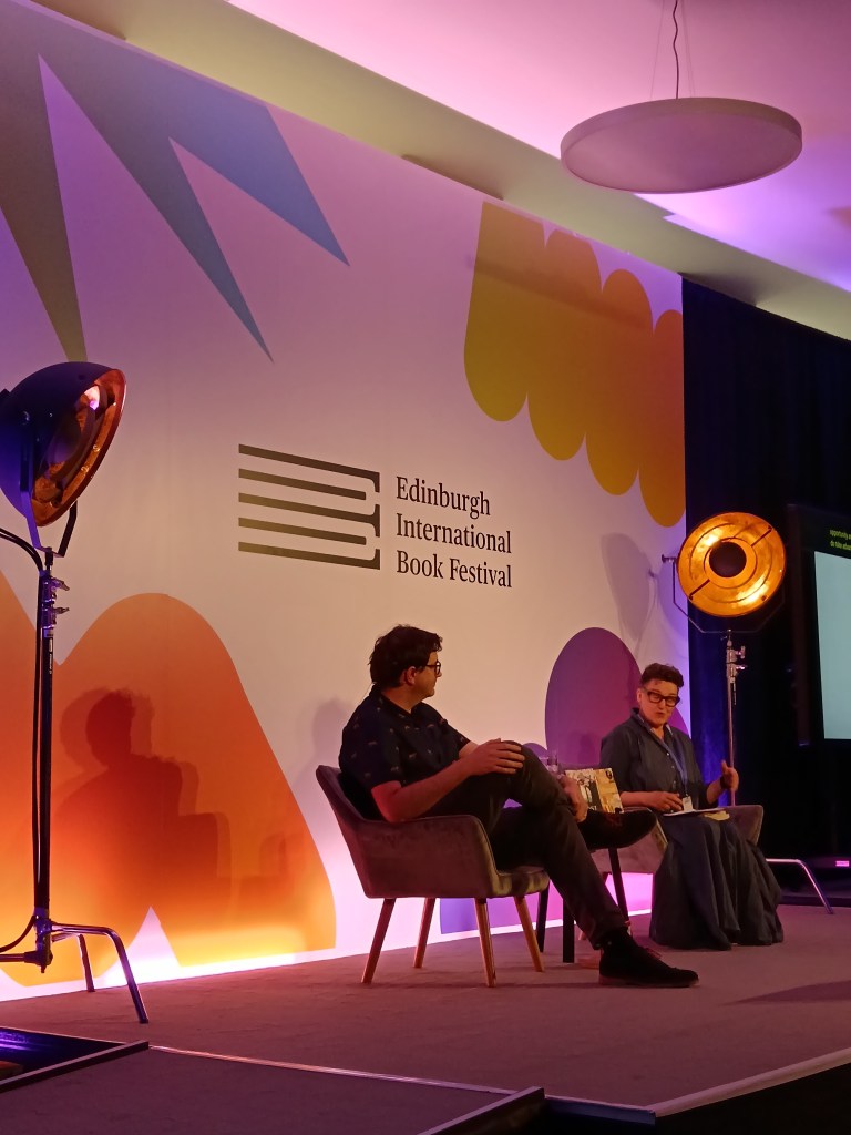 Alex chats to his interviewer