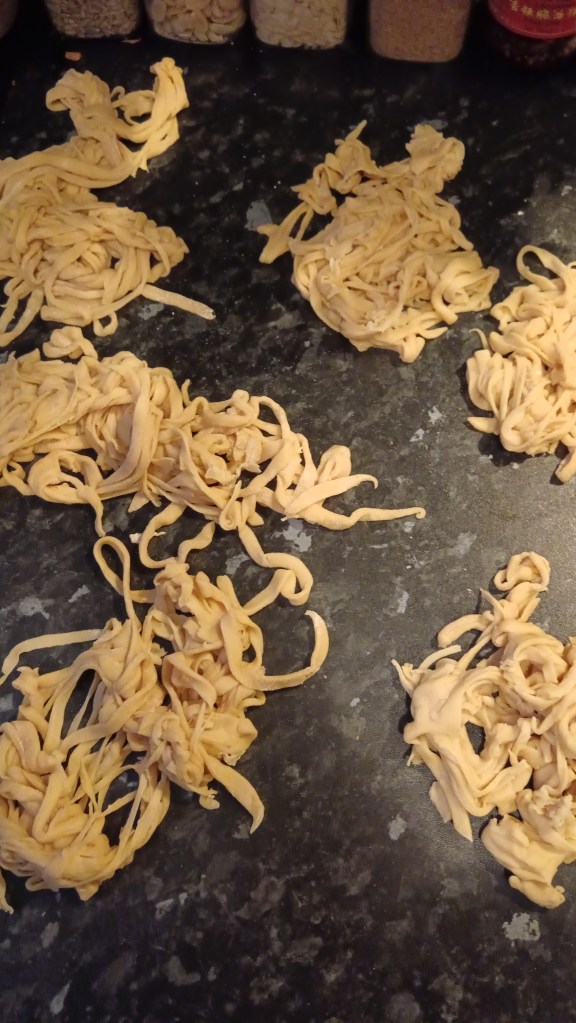 Piles of handmade tagliatele