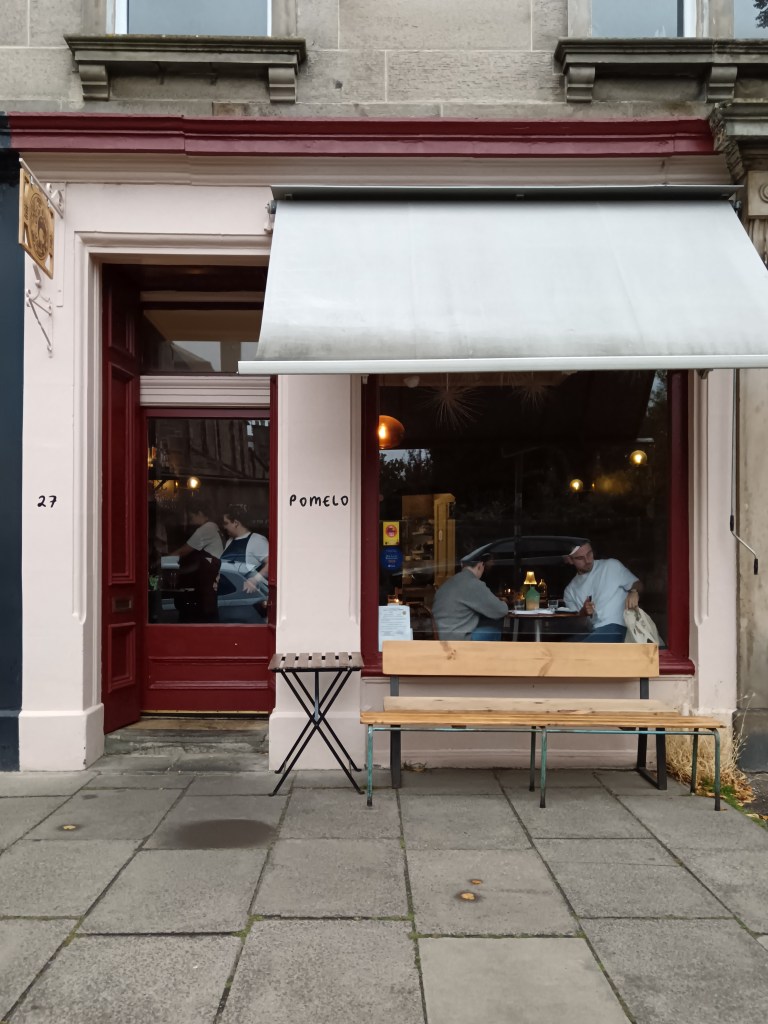 The cute front of Pomelo restaurant