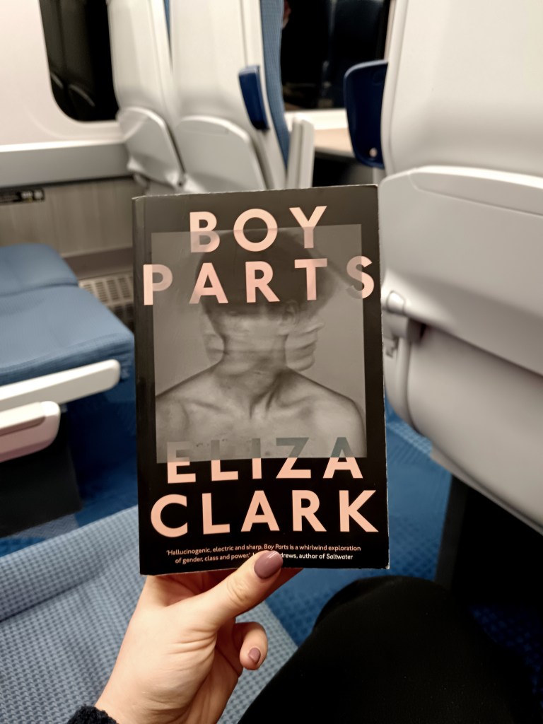 Boy Parts by Eliza Calrk held by me on the train