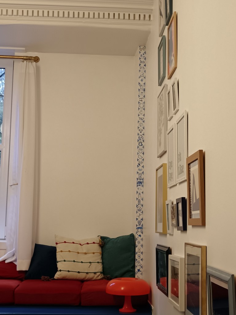 The little tiles stuck up on the bit of my wall that sticks out