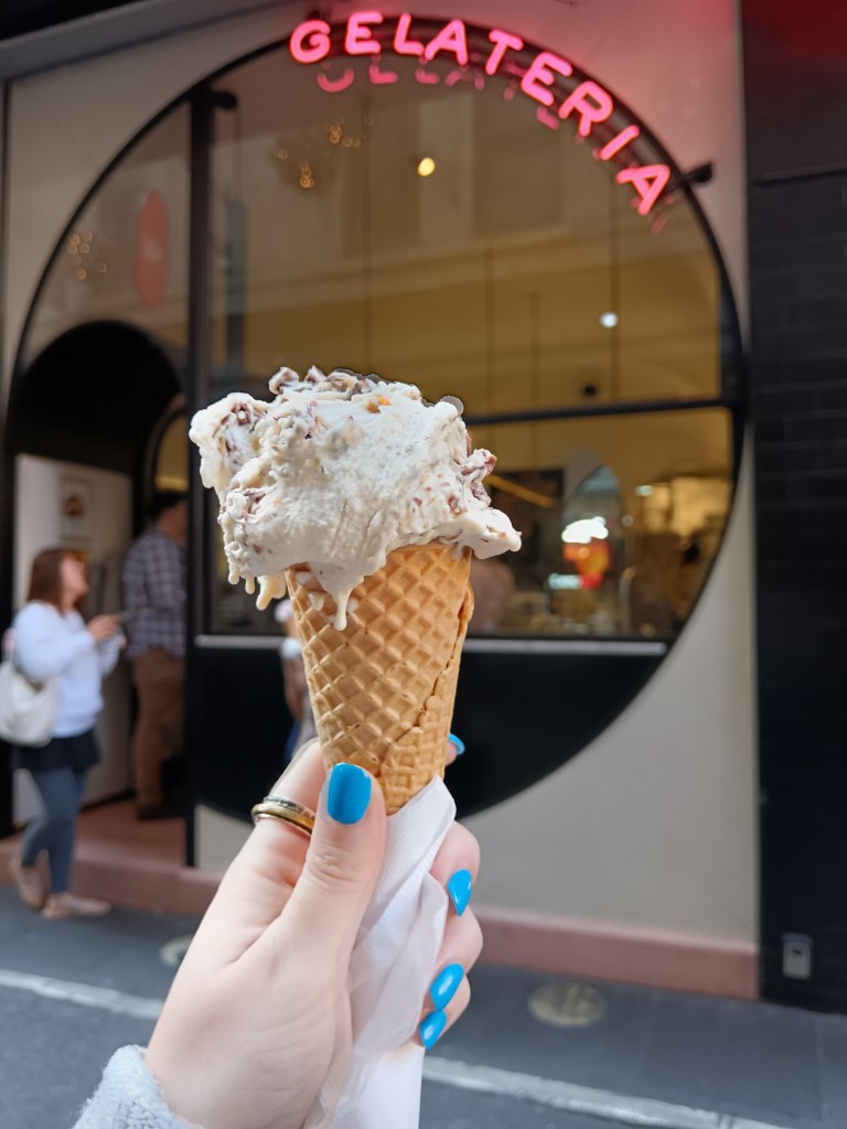 My peanut butter gelato cone