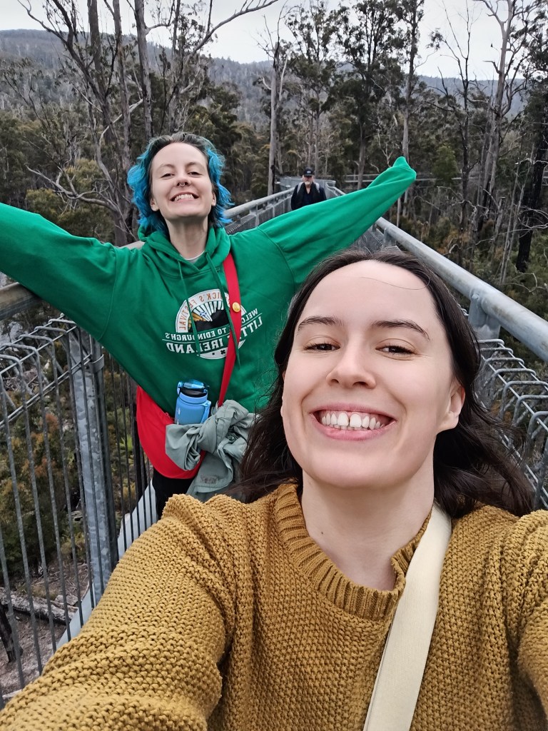 Ejay and I take a selfie on the platform
