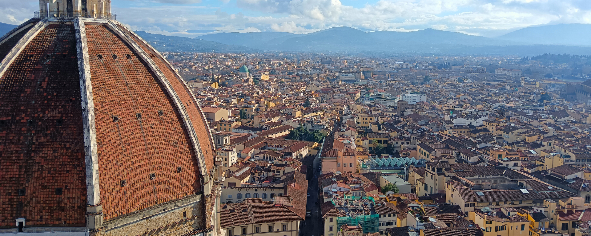The rooftops of Florence under the shadow of the Duomo