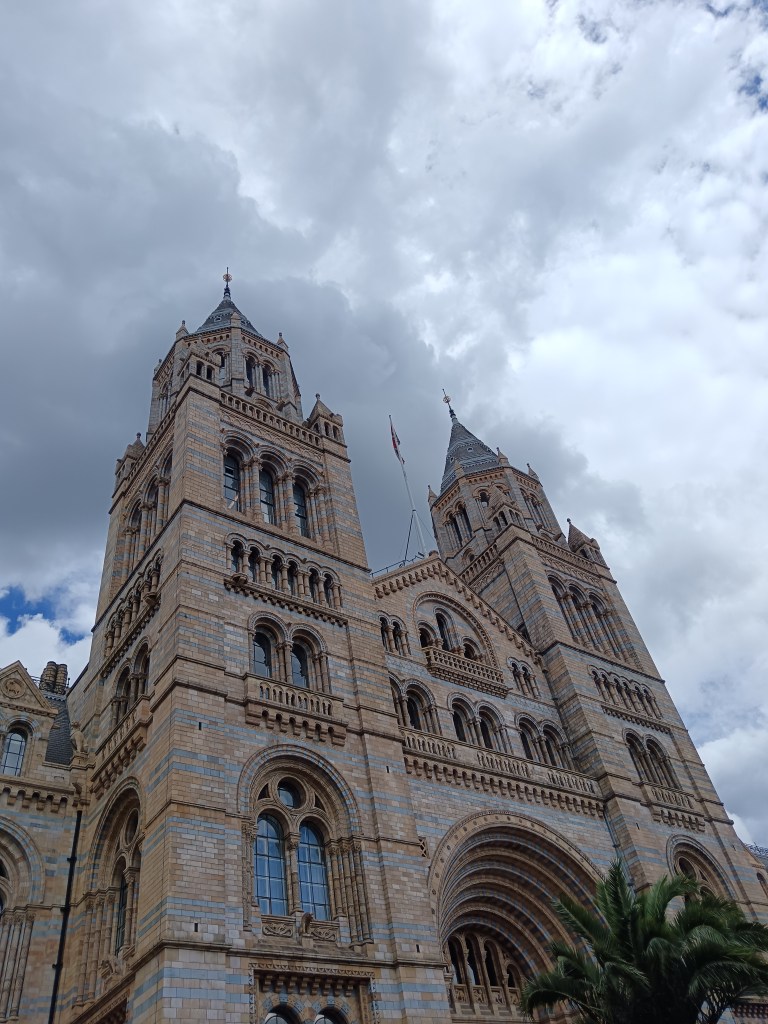 The stone facade of the Natural History Museum