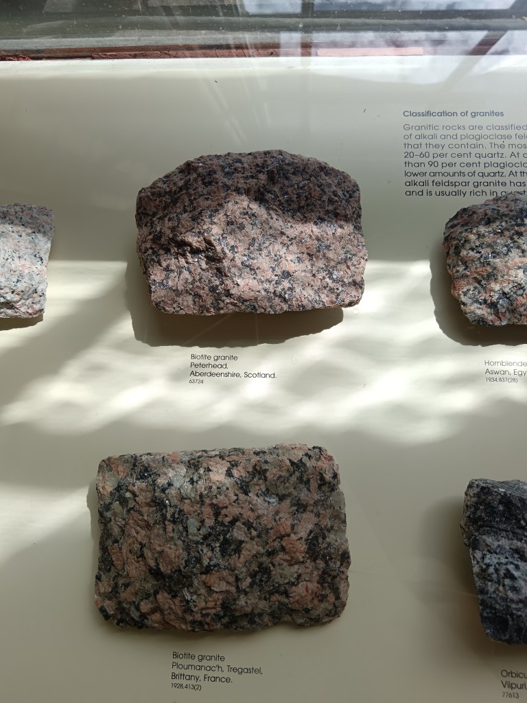 A stone from Peterhead, Aberdeenshire illuminated by wavy sunlight